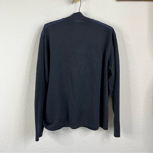 BOSS Hugo Boss Knit 1/4 Snap Contrast Pop Over Sweater - Picture 5 of 7